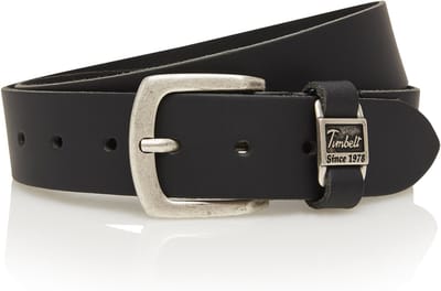 Timbelt 4cm echt lederen zwarte riem - heren riem / dames riem - zwart - jeansriem - Riemmaat 115 cm - Totale lengte riem 130 cm