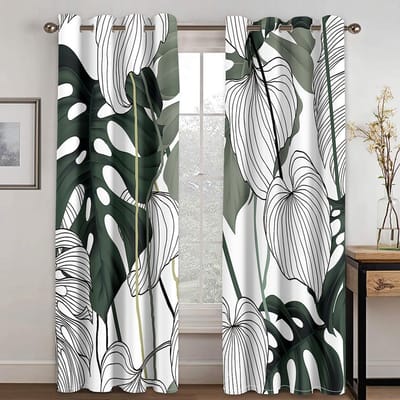 Minimalistische Stijl Goudgestreepte Zonwering Gordijnen Luxe Kunst Huisgordijnen Woonkamer Slaapkamer Raamdecoratie 50W130H(CM)X2PCS&Hook white