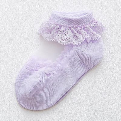 Chaussettes d'été en maille à fleurs en dentelle mignonnes pour nouveau-né en coton pour bébé fille chaussettes transparentes antidérapantes Calcetines Skarpetki Sokke 1 to 3 year gray