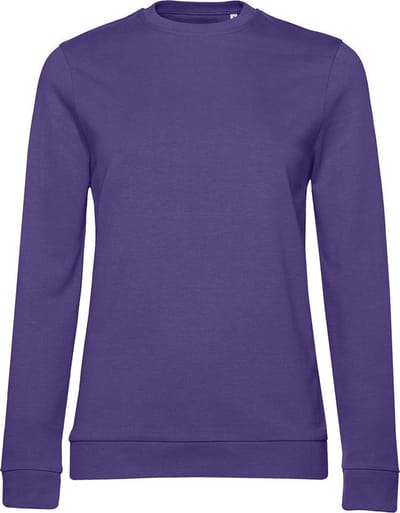B&C Dames/dames Set-in Sweatshirt (Stralend paars)