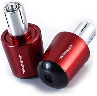 Motorfiets Handvatten - Stuurdoppen Set - Rijcomfort Verbeteren - Trillingen Reduceren - 22 mm - Rood