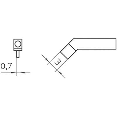 Weller RTW3 Soldeerpunt Beitelvorm, recht Grootte soldeerpunt 3 mm Inhoud: 1 stuk(s)