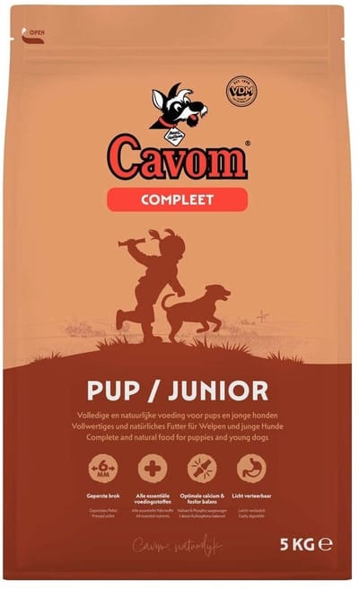 Cavom compleet Pup/Junior - geperste hondenbrokken - 5kg