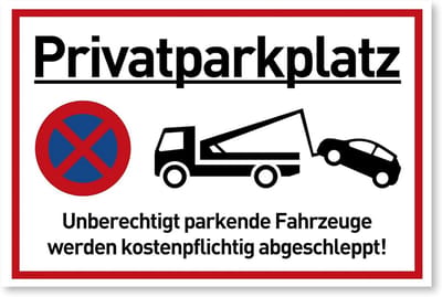Parkeerverbod Bord Privéterrein (30x20 cm Metaal) - Wegslepen Kosten Eigenaar | Duidelijke Aanduiding