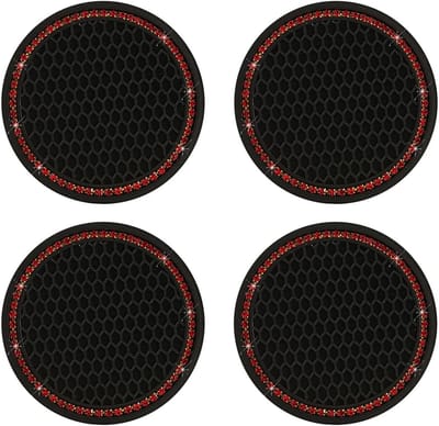 Dailygoods- Bekerhouder 4 Stuks - Siliconen Antislip - Auto Accessoires - Herbruikbaar - Schokbestendig - 2,75 Inch Diameter - Onderzetters
