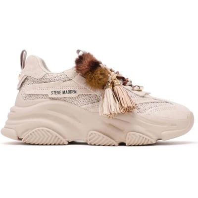 Steve Madden Possession-ppe bone suede dames sneaker