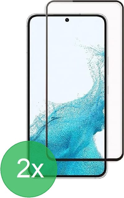 2x Full Cover Screenprotector Geschikt voor: Samsung Galaxy S22 - Screen protector - volledige glas - bescherming - beschermglas - ZT Accessoires