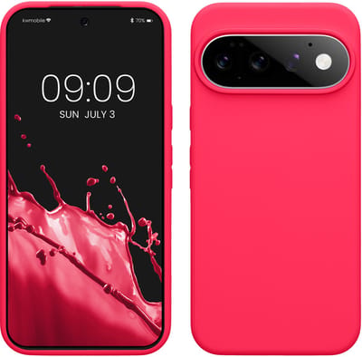 kwmobile telefoonhoesje geschikt voor Google Pixel 11 Pro XL - Hoesje met siliconen coating - Smartphone case in neon roze