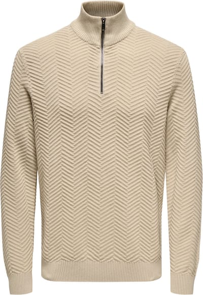Only & Sons Mace Trui - Heren Sweater - Silver Lining Melange