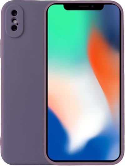 Smartphonica Telefoonhoesje Geschikt voor iPhone Xr siliconen hoesje - Backcover Siliconen Case - Paars Grijs geschikt voor Apple iPhone XR