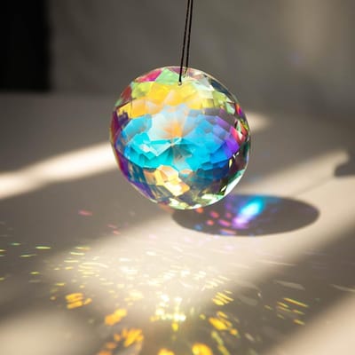 JHUBERS - Hangende kristallen prisma - Regenboog zonnevanger - 75mm - Ornament voor thuis - Glazen hanger - Tuindecoratie