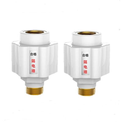 Elektrische Waterverwarmer Anti-Elektrische Wandconnector G12  Messing Schroefdraad Lekvrij Veiligheidsaccessoire white