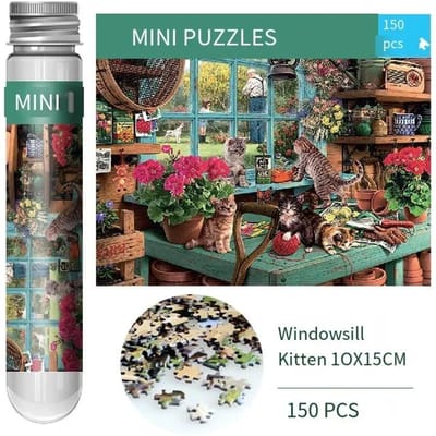 150 Mini Reageerbuis Puzzel Decompressie Cartoon Puzzelstukjes Cadeau Legpuzzel Op Maat Reis Papieren Puzzels voor Kinderen Volwassene