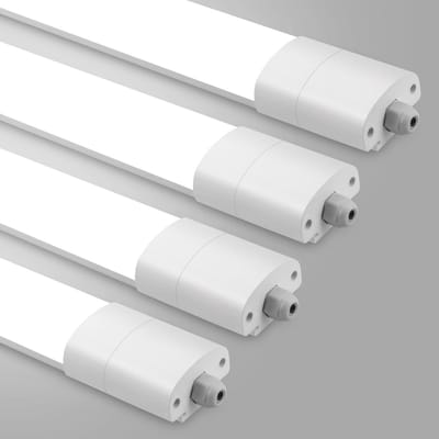 Oraymin 4x LED Batten 57.5cm IP66 - Lichtbalk 20W 2200LM 4000K Koppelbaar - Garage Kelder Magazijn Verlichting