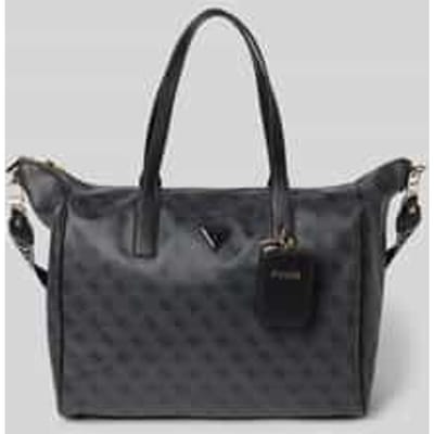 GUESS schoudertas reistas Latona Travel Carryon Tote Coal Logo donkergrijs