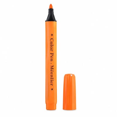 Tekenstift voor kinderen - 1 stuk in fluorescerend oranje - Uitwasbaar met ruime inktvulling - Voor tekenen en aanvulling per kleur - Basisverpakking