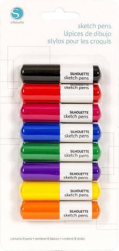 Silhouette Sketch Pen Basics Pack - 8 kleuren voor Cameo en Curio
