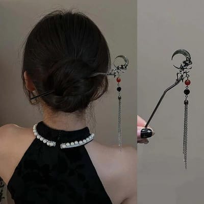 Nieuwe Chinese Vlinderbloem Kwastje Haarspeld voor Vrouwen Vintage Metaal Hanfu Eetstokje Haarspelden Haaraccessoires