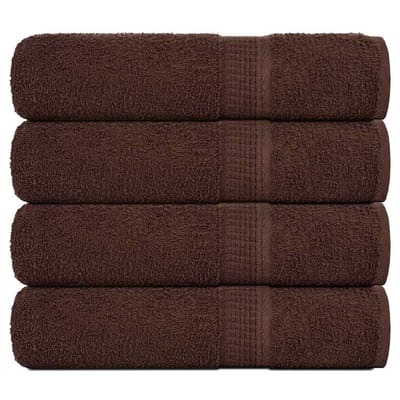 vidaXL - Handdoeken - FROGN - 4 - st - 50x100 - cm - 360 - g/m² - bruin