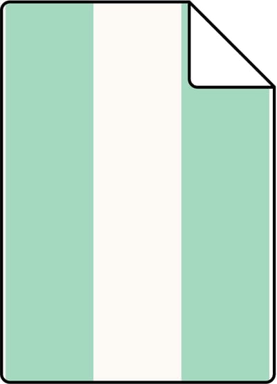 Proefstaal ESTAhome behang strepen mintgroen en wit - 26.5 x 21 cm - 139910-S