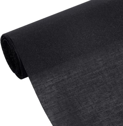 Strijkbare Versteviging - Stoffen Voering - Kleding Maken - Enkelzijdig Plakbaar - 100 x 113 cm - Zwart