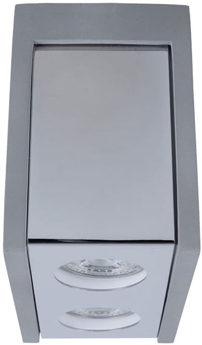Plafondlamp Ganglamp Slaapkamerlamp Woonkamerlamp Keukenlamp, metaal betongrijs, GU10 2 vlammen, L 18 cm
