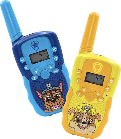 Paw Patrol - digitale walkie talkie set voor kinderen - USB-C opladen - met zaklampfunctie - 1 kilometer bereik