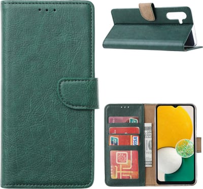 Hoesje Geschikt Voor Samsung Galaxy A13 5G / A04s Hoesje met Pasjeshouder bookcase – Groen