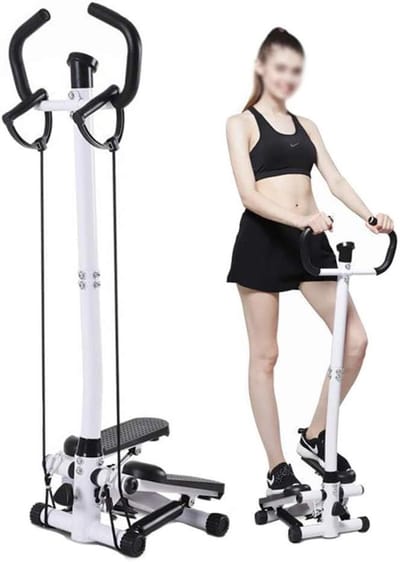 Oefen Stepper - Mini Trainer - Thuis Fitness - Met Handvat - 75 kg - Zwart