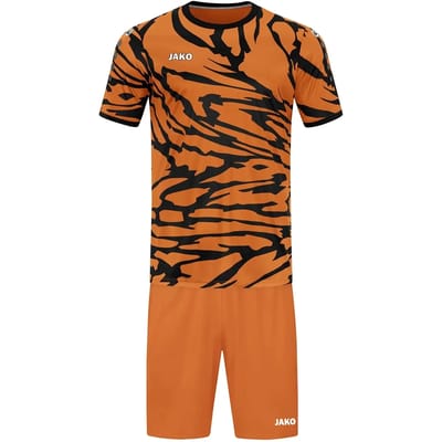 Jako Animal Shirt Korte Mouw Kinderen - Zwart / Fluo Oranje | Maat: 116