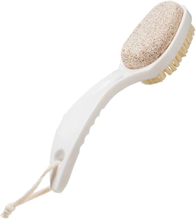 Voetverzorging Duo - Puimsteen Borstel - Huidvernieuwing Voeten - Dubbelzijdig Ontwerp - 19 cm Lengte - Niet gespecificeerd