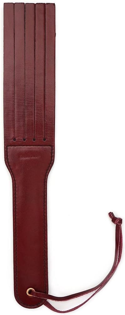 Liebe Seele - Wine Red - Leren Paddle - Dubbele Strafriem - Exclusief En Luxe ontwerp - Import uit Japan - Wijnrood