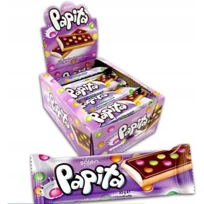 Solen Papita biscuit sablé avec garniture chocolat et lait 33g