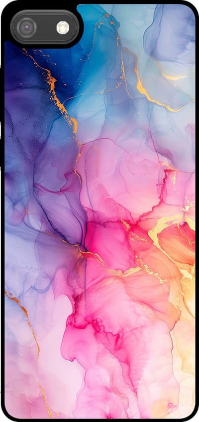 Smartphonica Telefoonhoesje Geschikt voor Huawei Y5 (2018) met marmer opdruk - TPU backcover case marble design - Regenboog geschikt voor Huawei Y5 (2018)