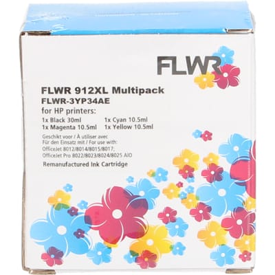 FLWR HP 912XL multipack zwart en kleur (Huismerk (compatible))