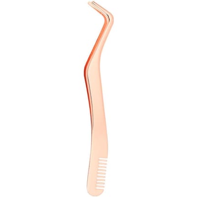 1 stuks wimperkampincet roestvrij staal antistatisch professioneel wimperverlengingpincet make-uptools rosé gouden kleur