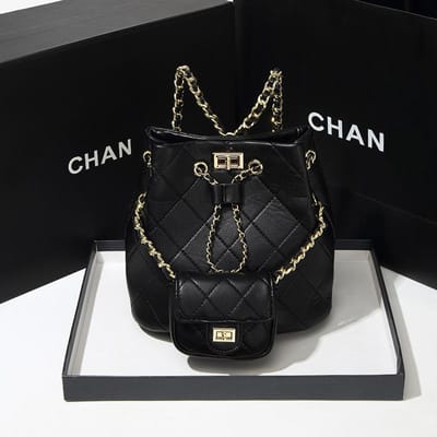 Dames Zomer Diamantvormige Ketting Rugzak, Koreaanse Versie, Hoge Uitstralingswaarde, Kleine Vierkante Tas, Schoudertas Crossbodytas zwart