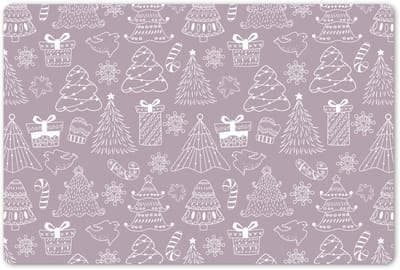 Placemats 45x30 cm - Placemat kunststof - 1 stuk - Kerst - Kerstboom - Patroon - Winter - Zuurstok - Borden onderleggers - Decoratie voor op tafel - Keuken tafeldecoratie accessoires - Vinyl onderlegger - Tafelversiering