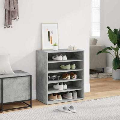 vidaXL - Schoenenkasten - 60 - x - 35 - x - 70 - cm - Betongrijs