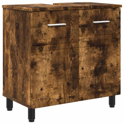 vidaXL - Badkamer - vaniteitsunit - Gerookt - eiken - 60 - x - 35 - x - 60 - cm