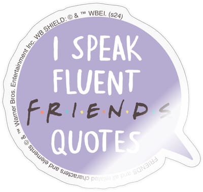 Friends I Speak Fluent Quotes Tekst Bubbel Sticker maat S (10 x 10 cm)
