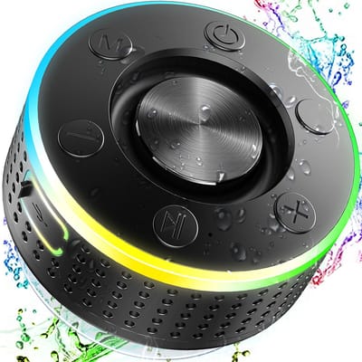 longziming-Bluetooth Speaker - Douche Speaker - Draagbare Speaker - 1 stuk - IPX7 waterdicht - 8u speeltijd - RGB licht op muziekritme - Bluetooth 5.3 - Handsfree bellen - Met zuignap - Voor douche, strand, zwembad en feestjes