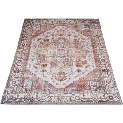 Vloerkleed Nora Bruin 200 x 290 cm - Laagpolig Vloerkleed – Vintage / Klassiek Design