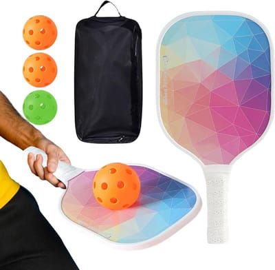 Padel Set - Sportuitrusting - Buitensporten - Ergonomische grip - 37x18 cm - Veelkleurig