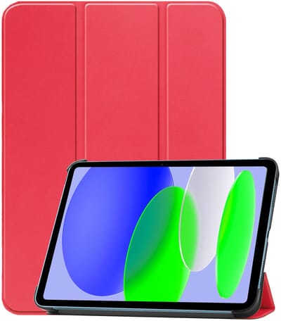 Hoesje Geschikt voor Apple iPad A16/A18 (2025/2026) - 11 inch (11e & 12e generatie) - Dun & Stevig - Trifold Bookcase - Hard Cover - Hardcover Book Case - Tablet Hoes - Rood