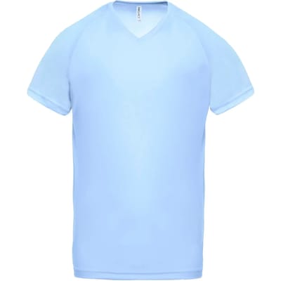 PROACT® Heren-sport-t-shirt V-hals PA476 - sky blue - XS