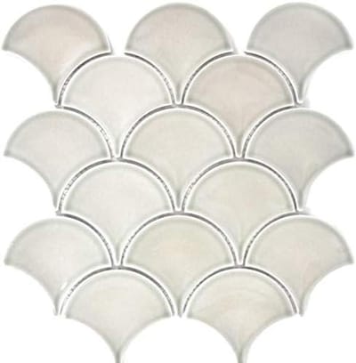 Mozaïek Tegels - Keramisch Glas - Badkamer Keuken - Vorstbestendig Waterdicht - 93x88x8 mm - Pastel Grijs
