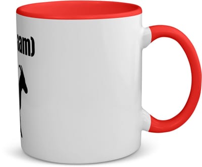 Akyol - geit met eigen naam koffiemok - theemok - rood - Geit - geiten liefhebbers - dieren liefhebber - leuk cadeau voor iemand die houdt van geiten - cadeau - kado - 350 ML inhoud
