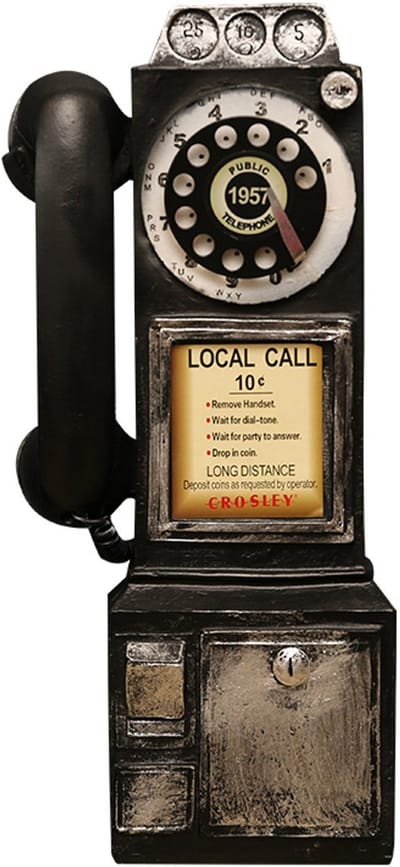 Daity 1 Pack - Retro telefoonwandhouder, woondecoratie - een uniek gevormd beeldhouwwerk dat geschikt is voor boekenplanken - bureaus - kantoren en woonkamers.