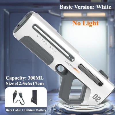 Elektrisch Waterpistool Continue Vuurkracht Grote Capaciteit Waterblazer Snelle Wateropname Zomer Buiten Strand Speelgoed voor Kinderen Cadeau white